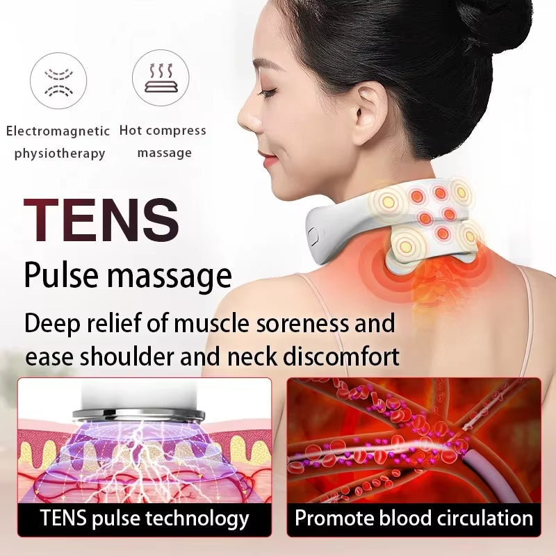 PulseRelief™ – Wireless Neck & Shoulder Massager with Heat & TENS Therapy